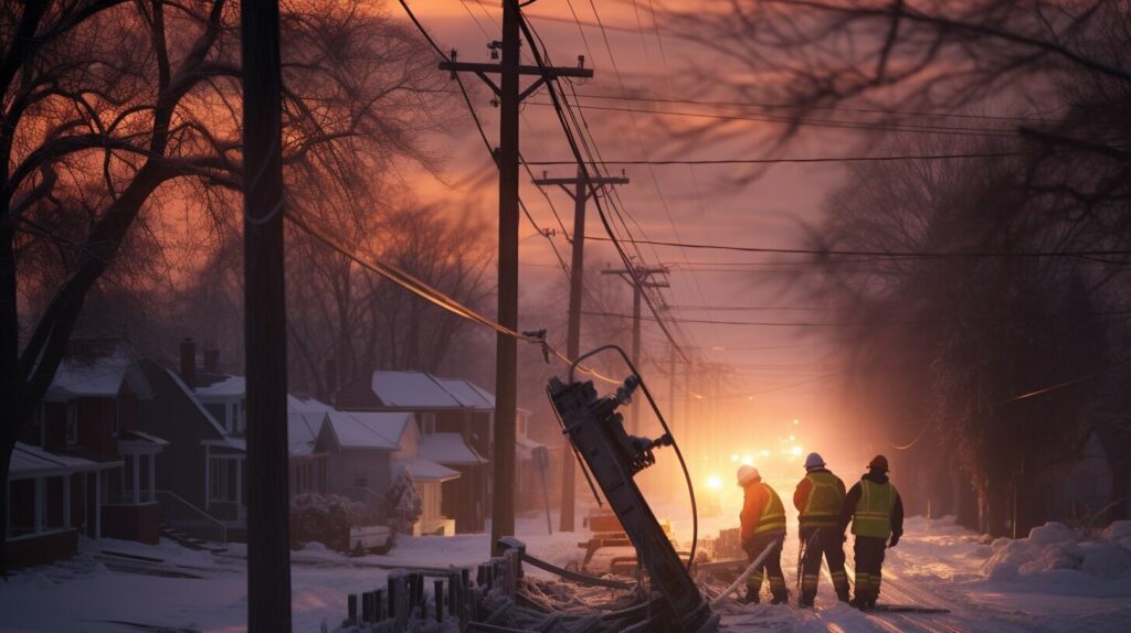 Impact of linemen during ice storms