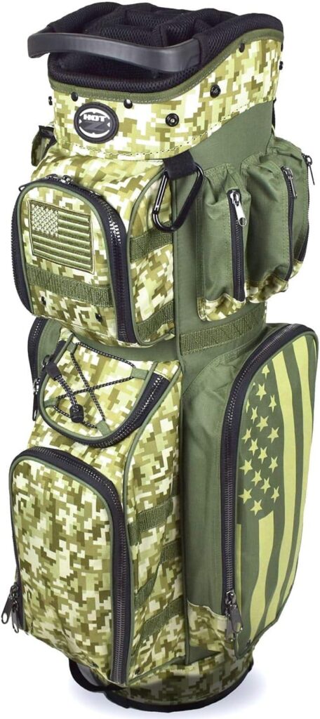 Hot-Z Golf USA Military Active Duty 14 Way Divider Cart Bag